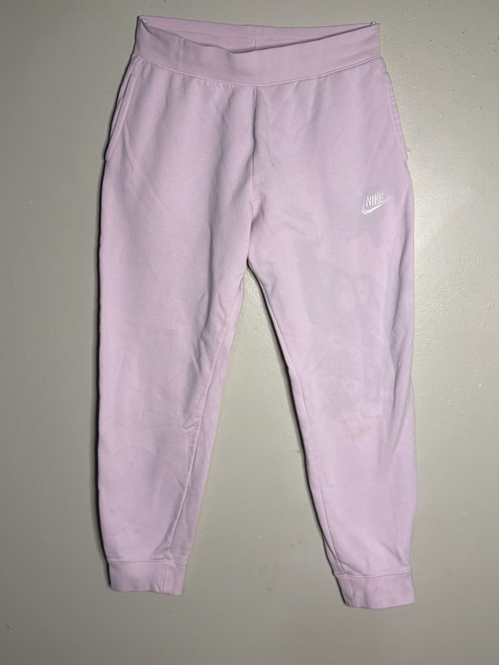 Nike women’s  Pink Fleece Joggers with Logo